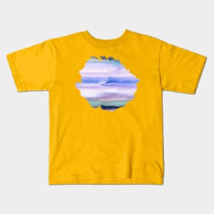 Gradient Watercolor Blue purple Kids T-Shirt